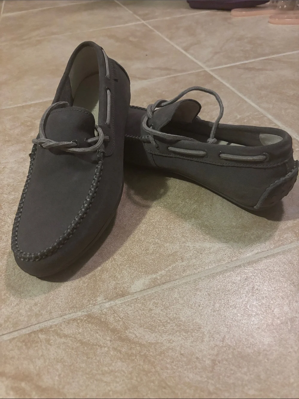 Cole Haan TODS inspired gray Grant deck Boat Slip-On Driving Loafer Shoes